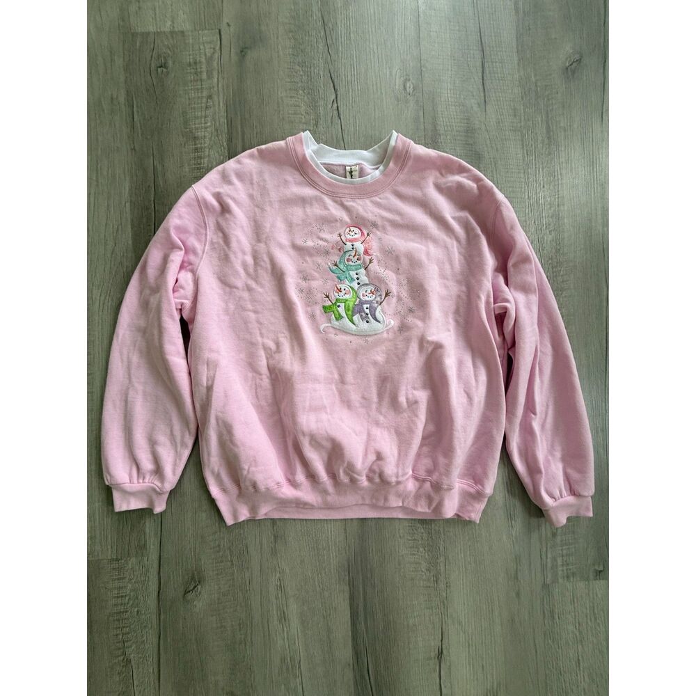Vintage Decorated Originals x large crew neck winter snowmen